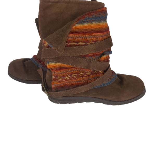 Muk Luks Slope Nikki,Belt Wrap and Sweater Knit Boots,Polyester Tricot Lining - Picture 2 of 8